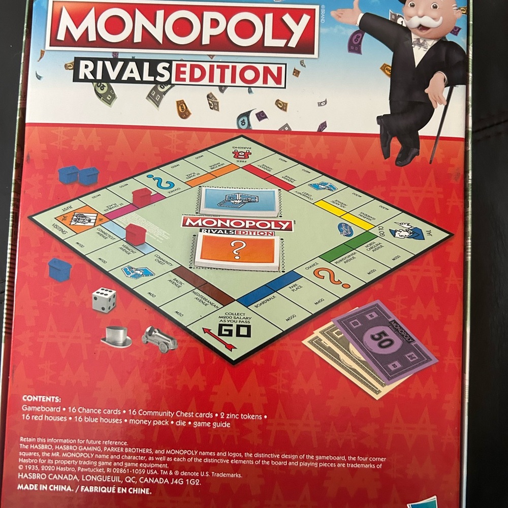 Hasbro Monopoly Rivals Edition - Red and Blue